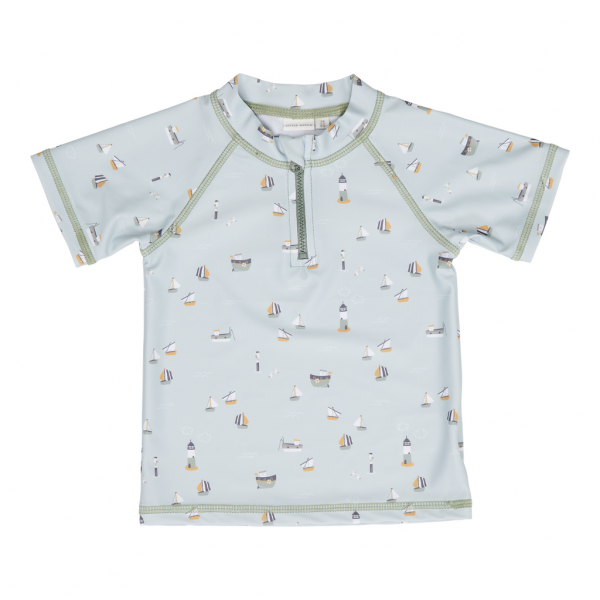LITTLE DUTCH - Παιδικό κοντομάνικο μπλουζάκι με προστασία UV Sailors Bay Olive - Νο 62/68 3m-6m (LD-CL21781611)