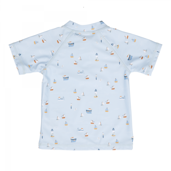 LITTLE DUTCH - Παιδικό κοντομάνικο μπλουζάκι με προστασία UV Sailors Bay Blue - Νο 62/68 3m-6m (LD-CL21781640)