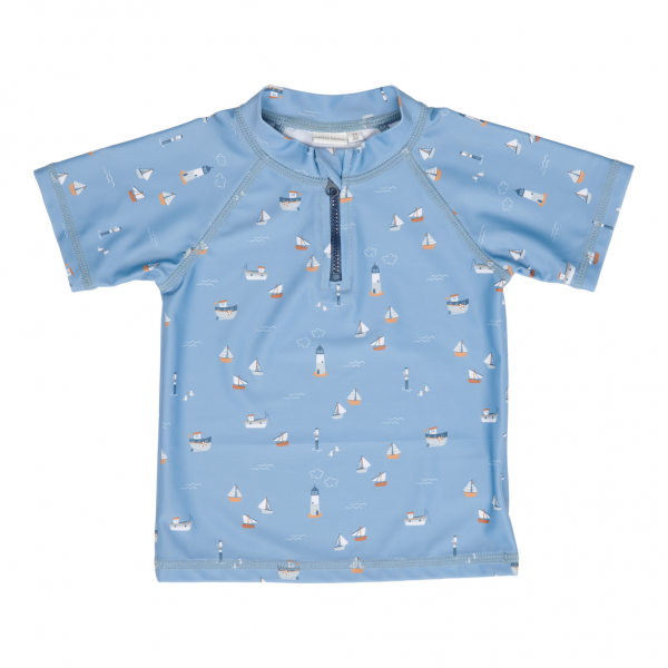 LITTLE DUTCH - Παιδικό κοντομάνικο μπλουζάκι με προστασία UV Sailors Bay Dark Blue - Νο 62/68 3m-6m (LD-CL21781643)