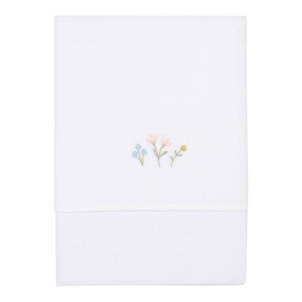 LITTLE DUTCH - Σεντόνι με κέντημα Flowers & Butterflies 110 x 140 (LD10141450)