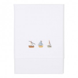 LITTLE DUTCH - Σεντόνι με κέντημα Sailors Bay 110 x 140 (LD10141640)