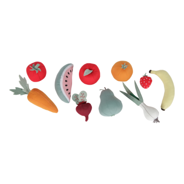 LITTLE DUTCH - Ξύλινος πάγκος αγοράς με φρούτα και λαχανικά