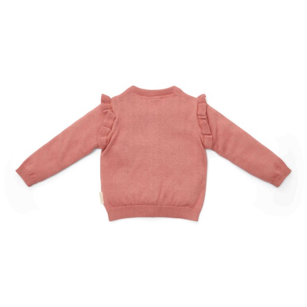 Little Dutch - Ζακέτα Πλεκτή με Κέντημα Warm Rose (LD2409206)