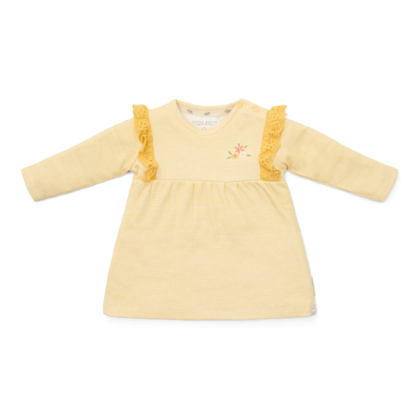 Little Dutch - Φορεματάκι Μακρυμάνικο Warm Yellow Check (LD2429501)
