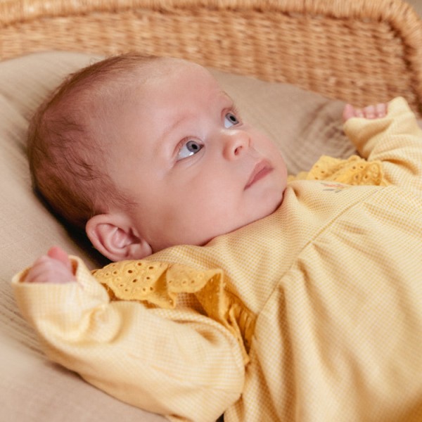 Little Dutch - Φορεματάκι Μακρυμάνικο Warm Yellow Check (LD2429501)