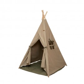 Little Dutch - Σκηνή παιχνιδιού teepee με στρωματάκι olive green (LD4514)