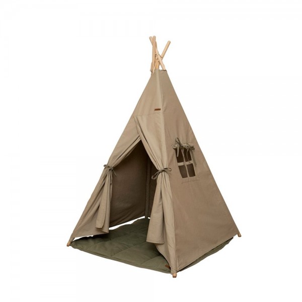 Little Dutch - Σκηνή παιχνιδιού teepee με στρωματάκι olive green (LD4514)