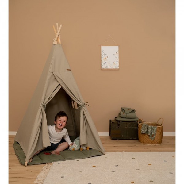 Little Dutch - Σκηνή παιχνιδιού teepee με στρωματάκι olive green (LD4514)