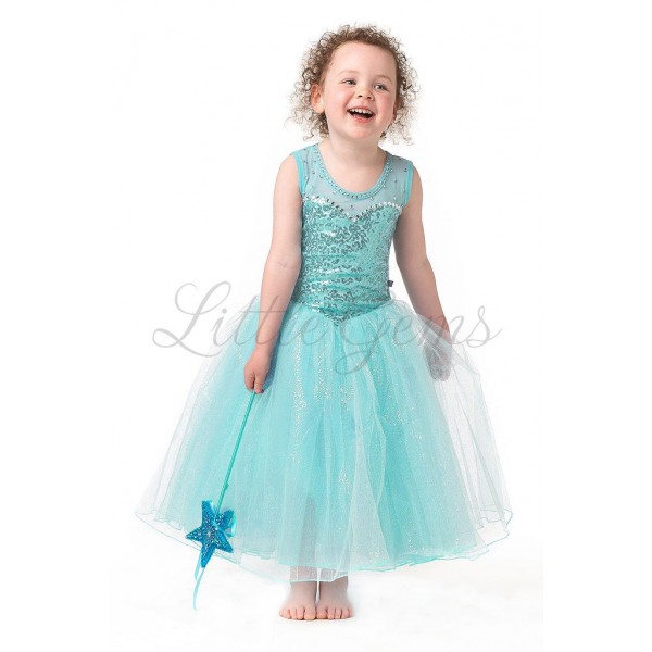 Little Gems - Στολή Party Dress Aqua Frozen Small (15532)