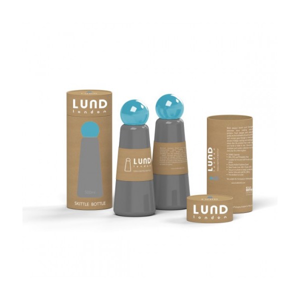 Lund - Παγούρι Θερμός 500ml Γκρι - Τιρκουάζ (L7092)