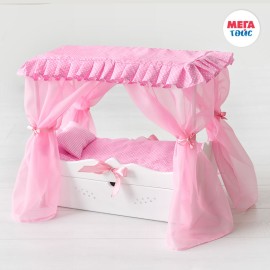 Mega Toys - Κρεβάτι Λευκό Με Οροφή (71219)