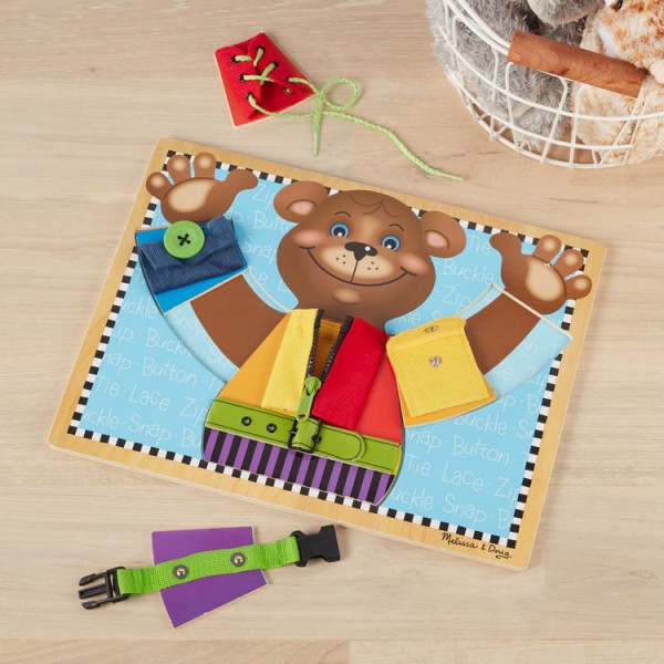 Melissa & doug - Παζλ Σφηνώματα Ντύσε τον Αρκούδο (ME3784)