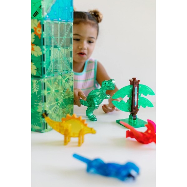 Magna Tiles - Μαγνητικό Παιχνίδι 50 κομματιών Dino World XL (22850)