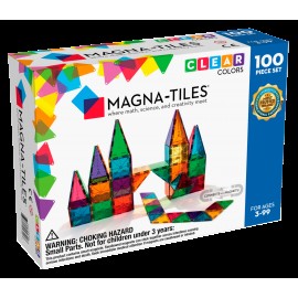 Magna Tiles - Μαγνητικό Παιχνίδι 100 κομματιών Clear Colors (04300)