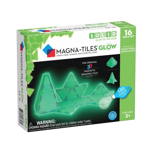 Magna Tiles - Μαγνητικό Παιχνίδι 16 κομματιών Glow (18816)