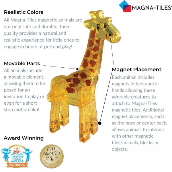 Magna Tiles - Μαγνητικό Παιχνίδι 25 κομματιών Safari (20925)