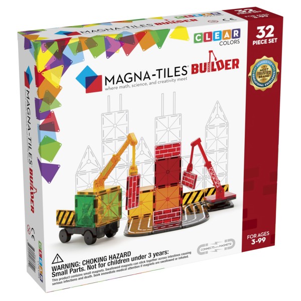 Magna Tiles - Μαγνητικό Παιχνίδι 32 κομματιών Builder (21632)