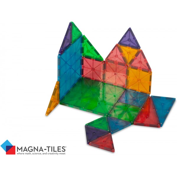 Magna Tiles - Μαγνητικό Παιχνίδι 32 κομματιών Clear Colors (02132)