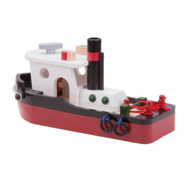New Classic Toys - Ξύλινο Ρυμουλκό Πλοίο (10905)