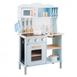 New Classic Toys - Ξύλινη Κουζίνα Modern Electric Cooking Blue (11065)