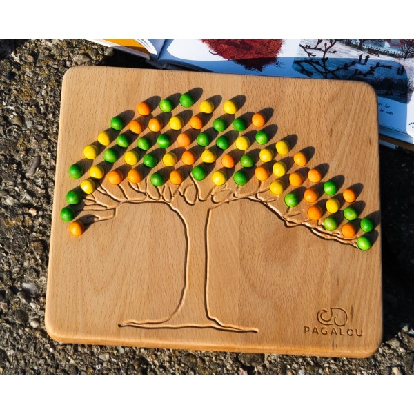 Pagalou - 4 Seasons Tree (Πίνακας 4 Εποχές Με ξύλινες μπάλες) (P135072)