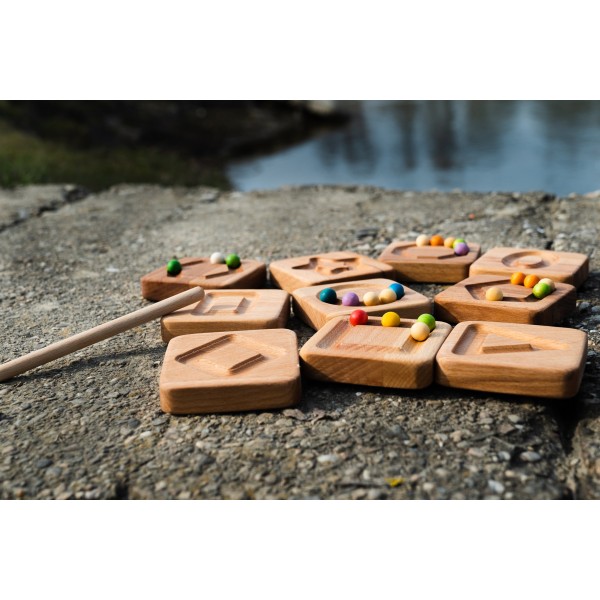 Pagalou - Set of 10 geometry shapes tracing tiles (Σετ Ιχνηλάτησης 10 σχημάτων γεωμετρίας) (P132170)