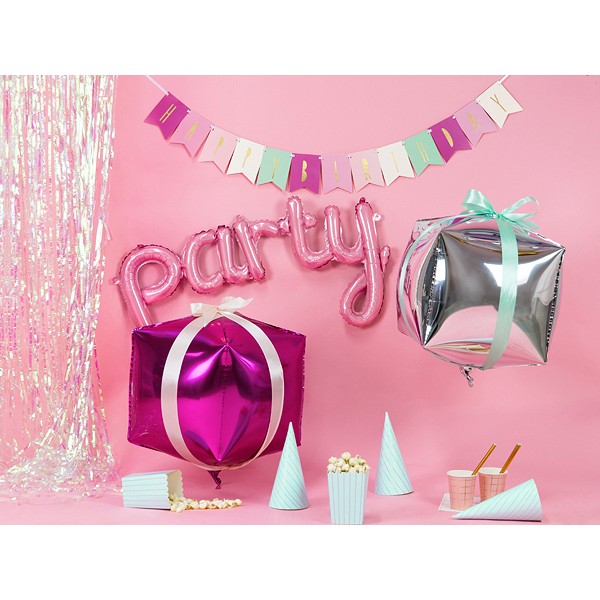 PartyDeco - Μπαλόνι Foil Party Ροζ (FB4P-081)