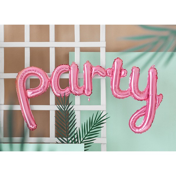 PartyDeco - Μπαλόνι Foil Party Ροζ (FB4P-081)