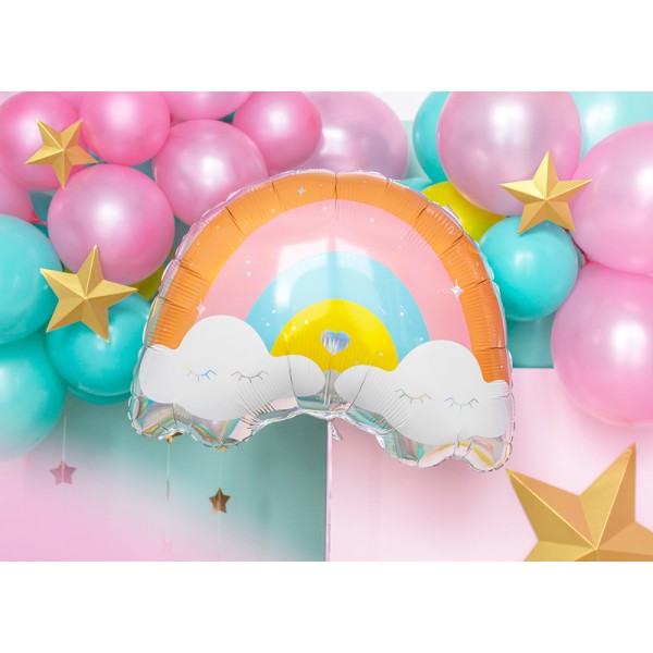 PartyDeco - Μπαλόνι Foil Ουράνιο Τόξο (FB96)