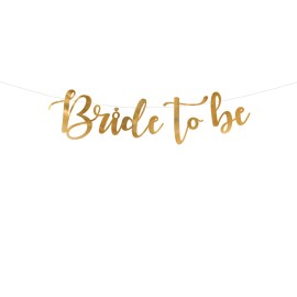 PartyDeco - Γιρλάντα Bride to be Χρυσό 80x90cm (GRL85-019M)