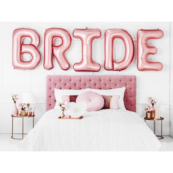 PartyDeco - Μπαλόνι Bride Ροζ Χρυσό (FB55S-019R)