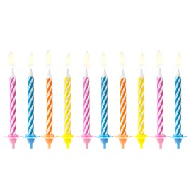 PartyDeco - Κεράκια Γενεθλίων Χρωματιστά 10τεμ (SCP-7)