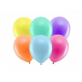 PartyDeco - Μπαλόνια Ουράνιο Τόξο Παστέλ 23cm (RB23P-000-10)
