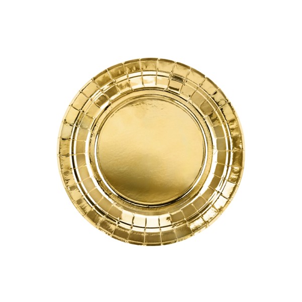 PartyDeco - Πιάτα Χρυσά Στρογγυλά 18cm (TPP57-019ME)
