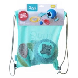 Quut -  Σετ παιχνιδιου σε τσάντα παραλίας με μικρό κουβαδάκι, φτυάρι-σίτα και "μαγικό σχήμα"(QU170983)