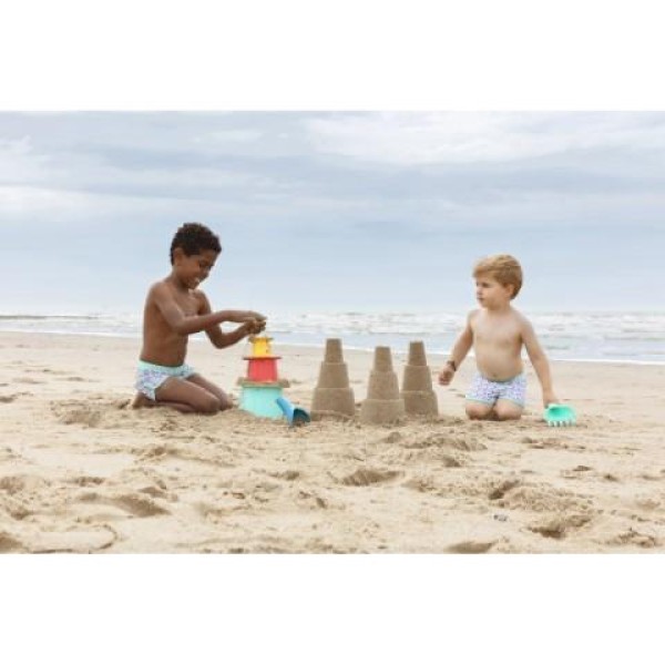 Quut -  Σετ παιχνιδιου σε τσάντα παραλίας με πυραμίδα και τσουγκράνα-φτυαράκι (QU172000)