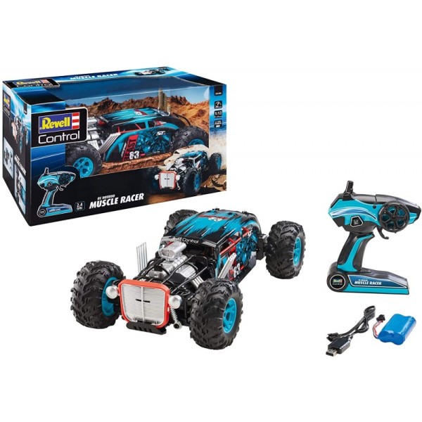 Revell - HotRod Muscle Racer Blue-Black RC (R24446)