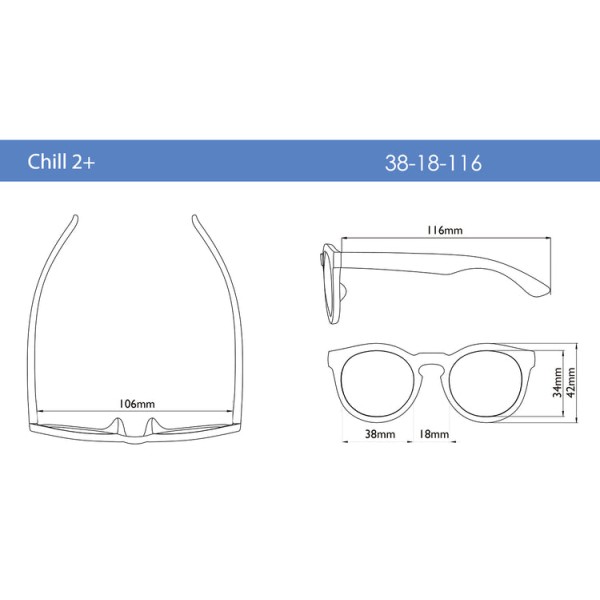 Real Shades - Παιδικά γυαλιά ηλίου Chill Toddler 2-4 ετών Pancake Batter (RS-2CHIPAN)