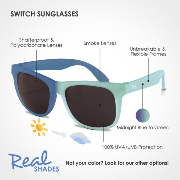 Real Shades - Παιδικά γυαλιά ηλίου Switch Toddler 2-4 ετών Green/Midnight Blue (RS-2SWIGRBL)