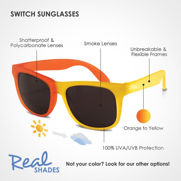 Real Shades - Παιδικά γυαλιά ηλίου Switch Toddler 2-4 ετών Yellow/Orange (RS-2SWIYLOR)