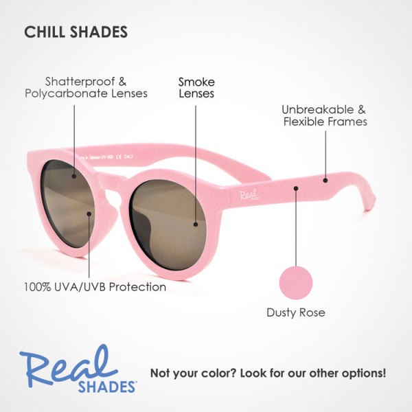 Real Shades - Παιδικά γυαλιά ηλίου Chill Kid 4-6 ετών Dusty Rose (RS-4CHIDUS)