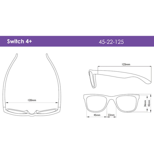 Real Shades - Παιδικά γυαλιά ηλίου Switch Kid 4-6 ετών Light Blue/Purple (RS-4SWIBLPU)