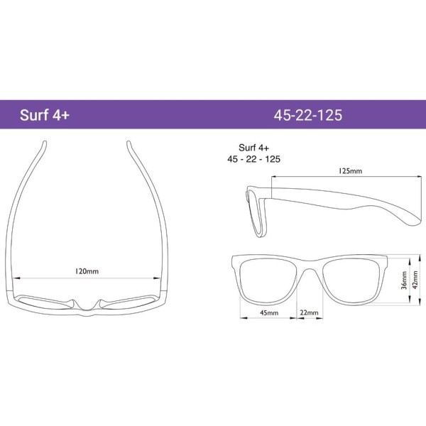 Real Shades - Γυαλιά ηλίου Surf Kid 4-6 ετών Black Wayfarer