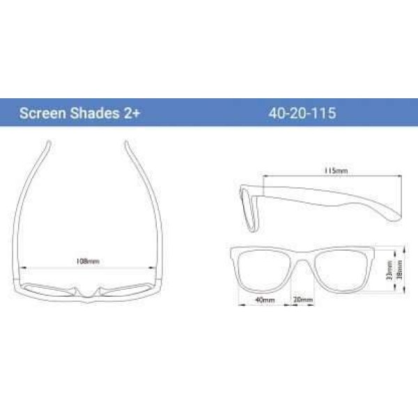 Real Shades - Γυαλιά Προστασίας Οθόνης με Θήκη Screen Shades Toddler 2-4 ετών Neon Orange