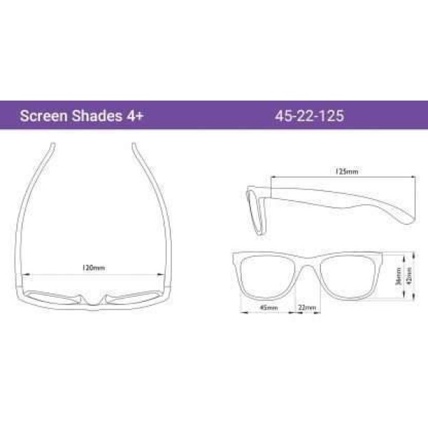 Real Shades - Γυαλιά Προστασίας Οθόνης με Θήκη Screen Shades Kids 4-6 ετών Neon Orange