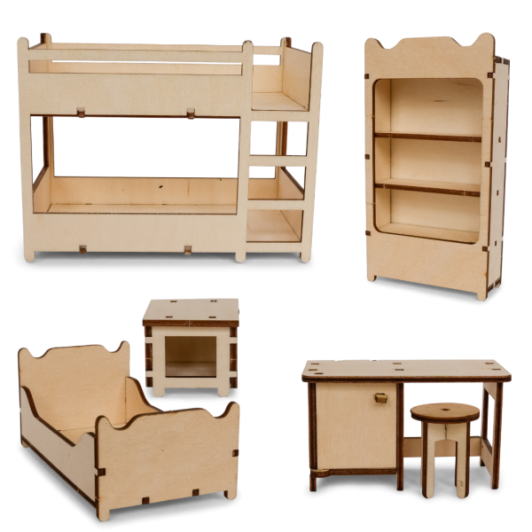 Sam and Julia - Kids Room Furniture Kit (SM606620)