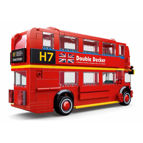 Sluban - Διώροφο Κόκκινο Λεωφορείο Λονδίνου 382 τμχ (M38-B0708)