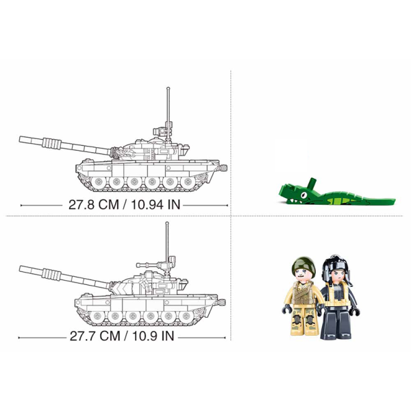 Sluban - T-72B3 Τανκ Μάχης 2in1 770 τμχ (M38-B1011)
