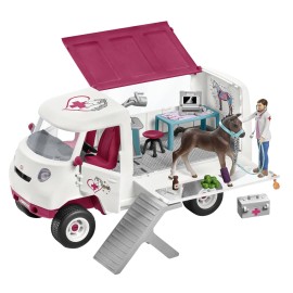 Schleich - Κινητό Ιατρείο με Πουλάρι (42370)