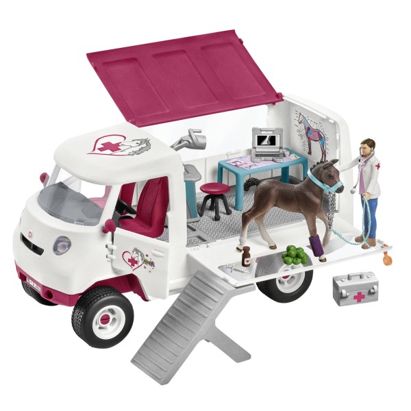 Schleich - Κινητό Ιατρείο με Πουλάρι (42370)